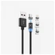 Кабель SkyDolphin S59KIT Magnetic USB - Lightning + microUSB + Type-C 1м, Black (SDUSB-000547) - изображение 4
