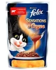 Упаковка влажного корма Purina Felix Sensations с говядиной и томатами в желе 20 шт по 100 г (7613035469631) - изображение 2