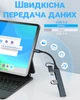USB Type-C хаб з адаптером під USB-A порт Addap UH-05D, концентратор / розгалужувач для ноутбука на 4 порти USB, Gray - зображення 6