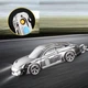 Брелок зажигалка с фонариком Машина 3D KERPA USB шнур металлик - изображение 2