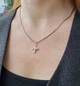 Серебряная подвеска кулон Янгол с Белым камнем серебро 925 пробы 3287 1.00г - изображение 6