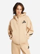 Толстовка на молнии с капюшоном женская Adidas W Z.N.E. Fz JD9594 L Бежевая (4067896182001) - изображение 1