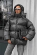Пуховик Jadone Fashion Тайм ONE SIZE графит - изображение 4