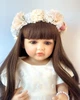 Большая виниловая реалистичная кукла Reborn Baby Doll с настоящими волосами и живыми глазами - изображение 4