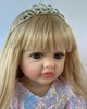 Большая виниловая кукла ручной работы hand made Reborn Baby Doll с настоящими волосами и глазами - изображение 4