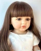 Большая виниловая реалистичная кукла Reborn Baby Doll с настоящими волосами и живыми глазами - изображение 8
