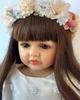 Большая виниловая реалистичная кукла Reborn Baby Doll с настоящими волосами и живыми глазами - изображение 9