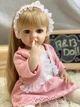 Велика вінілова лялька 55 см ручної роботи Reborn Baby Doll зі справжнім волоссям та красивими очима. - зображення 6