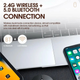 Серая беспроводная компьютерная мышка TWolf X2, поддерживающая 2.4Ghz и Bluetooth, с разрешением 1600DPI. - изображение 5