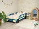 Детская кроватка-машинка на колесах Модель 16 от Busy Wood 200х90 см Голубой - изображение 5