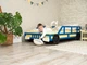 Детская кроватка-машинка на колесах Модель 16 от Busy Wood 200х90 см Голубой - изображение 9