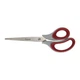 Ножиці Axent Duoton Soft 6102-06-A, 21 см, прогумовані ручки, сіро-червоні (5789) - зображення 1
