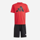 Детский летний комплект (футболка + шорты) Adidas Lk Bl T-Set 160 JC9723 104-110 см Красный (4067905711000) - изображение 1
