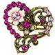 Кольцо "Яркая симфония" Michal Negrin с цветочным узором, кристаллами Swarovski и ручной работой - изображение 1
