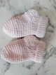 Шкарпетки плюшеві дитячі handmade рожеві на 1-1,5 роки вязані гачком - зображення 2