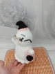 Мягкая плюшевая игрушка handmade Привидение 22 см в очках с сумкой вязаное крючком амигуруми - изображение 3