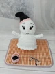 Мягкая плюшевая игрушка handmade Привидение 22 см в очках с сумкой вязаное крючком амигуруми - изображение 5