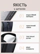 Косметичка органайзер женская дорожная маленькая для косметики и бассейна UnA прозрачная для душа размер L черный + 1 шт крючок (136.0222) - изображение 5