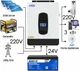 Комплект резервного живлення UOC 3,2 kVA сонячний інвертор + LiFePo4 24V 100aH 2560Wh акумулятор із вбудованою BMS + кабель 50 см - зображення 2