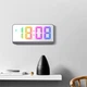 Зеркальные LED-часы Черные (цветной циферблат) (2024090273) - изображение 2