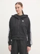 Толстовка на молнии с капюшоном женская Adidas W 3S Ft Fz Hd JE0052 L Black/White (4067902925905) - изображение 1