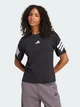 Футболка хлопковая женская Adidas W Fi 3S Tee JE0237 XS Black (4067902107905) - изображение 4