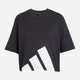 Футболка хлопковая оверсайз короткая женская Adidas W Bl Sj Bf T JG8736 XL Black/White (4067902911991) - изображение 7