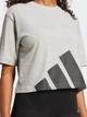 Футболка хлопковая оверсайз короткая женская Adidas W Bl Sj Bf T JG8738 S Mgreyh/Black (4067902908076) - изображение 5
