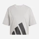 Футболка хлопковая оверсайз короткая женская Adidas W Bl Sj Bf T JG8738 S Mgreyh/Black (4067902908076) - изображение 8