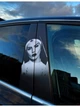 Наклейка на стойку авто дверей "Монашка черная" 22х50см, 1шт - изображение 4