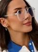 Очки солнцезащитные авиатор Aviator имиджевые прозрачные с прозрачными линзами - изображение 3