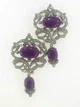 Серебряные серьги со вставкой и капельным серебром (77383/6) - изображение 1