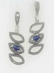 Серебряные серьги со вставкой и капельным серебром (29700/5) - изображение 1