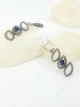 Серебряные серьги со вставкой и капельным серебром (29700/5) - изображение 6
