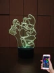 3d-светильник Гномик с фонарем, 3д-ночник, несколько подсветок (на bluetooth), подарок ребенку - изображение 1