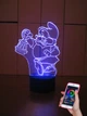 3d-светильник Гномик с фонарем, 3д-ночник, несколько подсветок (на bluetooth), подарок ребенку - изображение 2