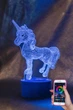 3d-светильник Единорог, 3д-ночник, несколько подсветок (на bluetooth) - изображение 1