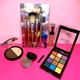 Набір косметики для макіяжу Julia Cosmetics (тіні, пудра + хайлайтер, набір пензлів, помадка для брів, рідка помада для губ) - зображення 5