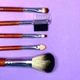 Набір косметики для макіяжу Julia Cosmetics (тіні, пудра + хайлайтер, набір пензлів, помадка для брів, рідка помада для губ) - зображення 12