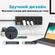 Сетевой фильтр удлинитель на 10 розеток Toperek с 2 USB и 1 Type-C портами шнур 2 метра черный (005608) - изображение 6