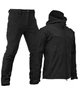 Костюм Софтшел Черный SoftShell на флисе 3XL - изображение 8