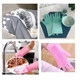 Силиконовые многофункциональные перчатки Magic Silicone Gloves Pink для уборки, чистки и мытья посуды Розовый - изображение 3
