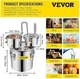 Бытовой дистиллятор Vevor 24,9 x 35 x 33 см - изображение 7