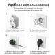Защита на розетки 10 шт Leluno Заглушки на розетку для защиты детей от электричества, Заглушки для розеток с поворотным механизмом Белые - изображение 3