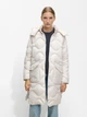 Куртка демисезонная длинная с капюшоном женская Parfois 227234-OW XS-S Белая (5608348537544) - изображение 1