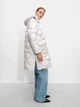 Куртка демисезонная длинная с капюшоном женская Parfois 227234-OW XS-S Белая (5608348537544) - изображение 4