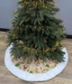 Юбка под елку с мехом X-mas Joy Ø 100 см бежевая - изображение 1