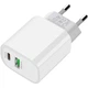 Сетевое зарядное устройство XO L64 USB-A, USB-C 18W White (L64.white) - изображение 3