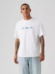 Футболка хлопковая длинная мужская Levi's 87373-0213 L Белая с вышивкой (5401157992784) - изображение 1