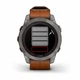 Смарт-годинник Garmin Fenix 7 Pro Sapphire Solar Titanium with Chestnut L. Band (010-02777-30) - зображення 3